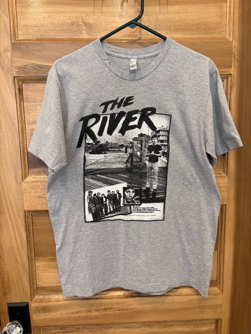 Band Tee Bruce Springsteen The River Made in USA Heather Grey Large